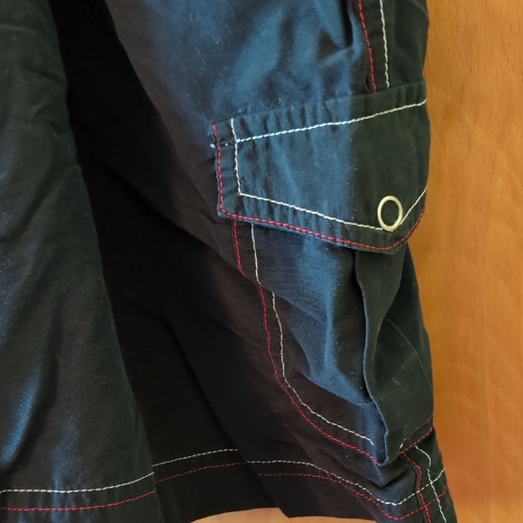 Just My Size Women's Black Cargo Shorts Shaped Fit 3x Vintage Colorful Waistband - Picture 4 of 8